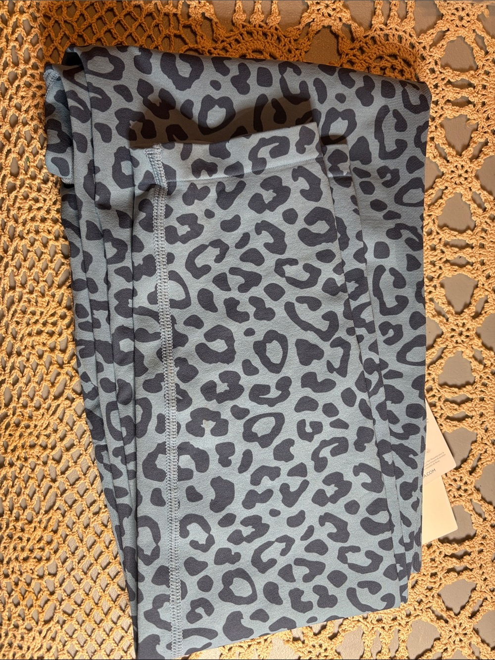 BRXI Baby Denim Blue Leopard Leggings Large NWT - Picture 4 of 6